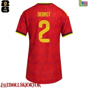 Belgien Zeno Debast #2 Hemmatröja Dam VM 2026 Kortärmad